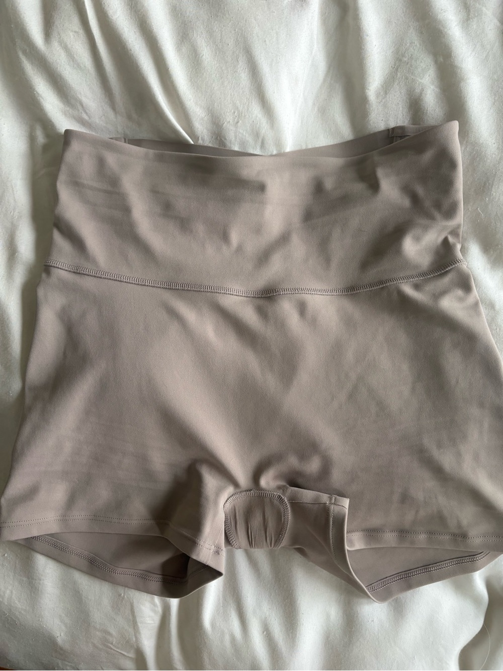VS High-Waist Women’s Spandex Shorts — Taupe